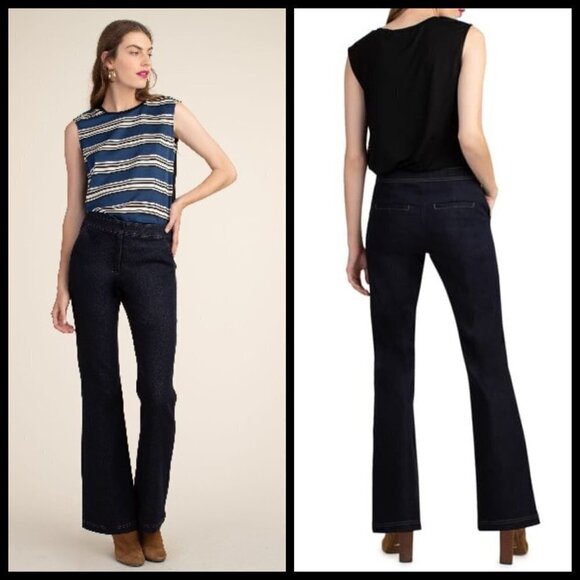 💕TRINA TURK💕 Willis Denim Pant Indigo High Waist - Picture 2 of 12